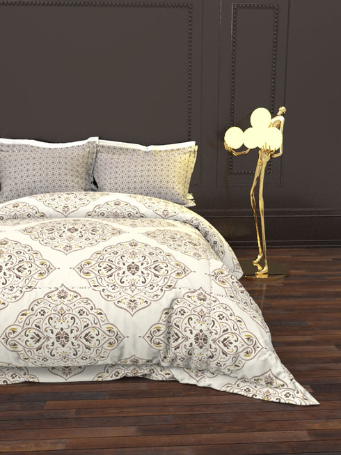 The White Moss DC London Double Bed 100% Cotton bedsheet with 2 pillow covers